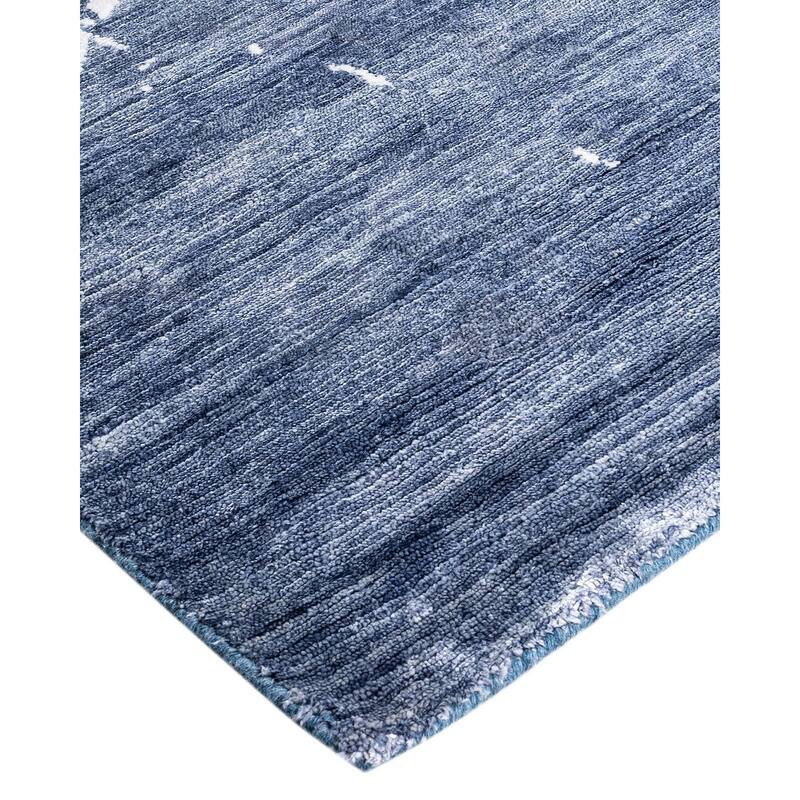 Modern One-of-a-Kind Hand-Knotted Area Rug - Gray, 9' 2" x 12' 0" - 9' 2" x 12' 0"