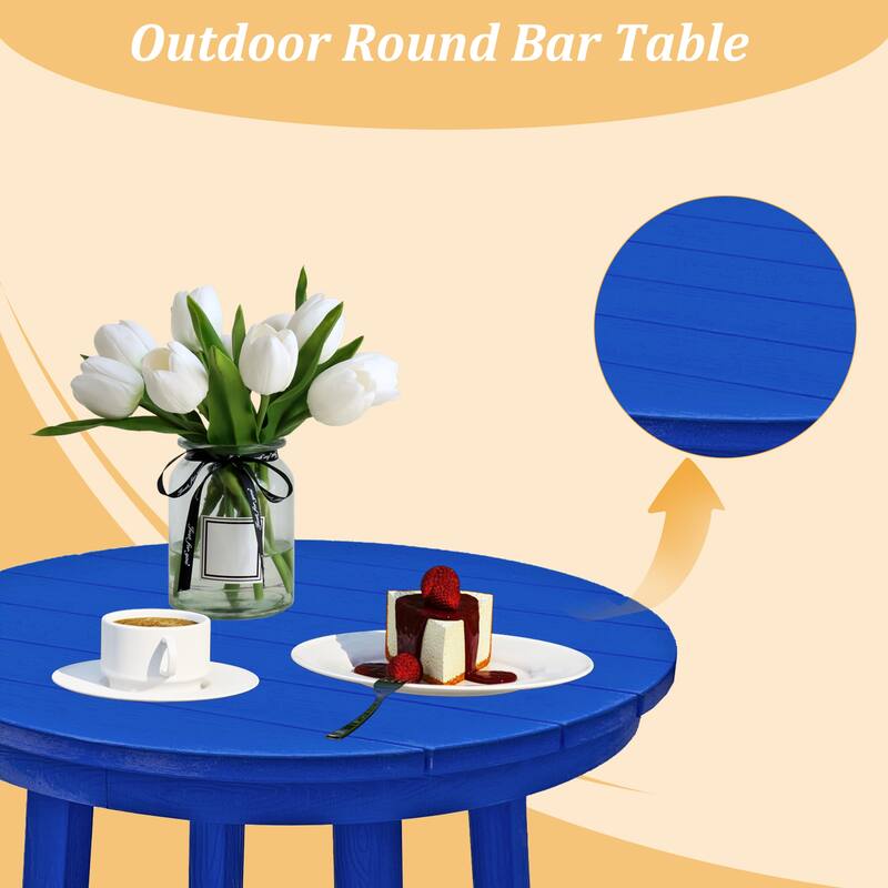 Clihome HIPS Outdoor Bar Height Bistro Table