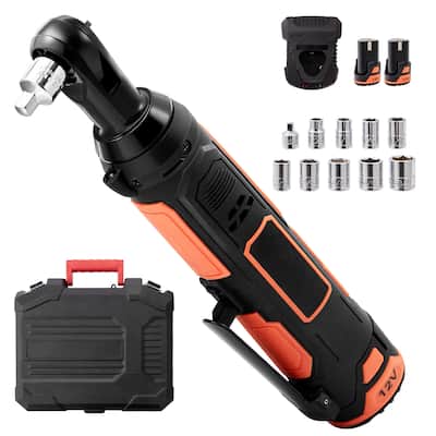 UIMOSO 3/8" Cordless Electric Ratchet Wrench Set, 12V 33 Ft-lbs Power Ratchet Tool Kit, 45-Min Fast Charge