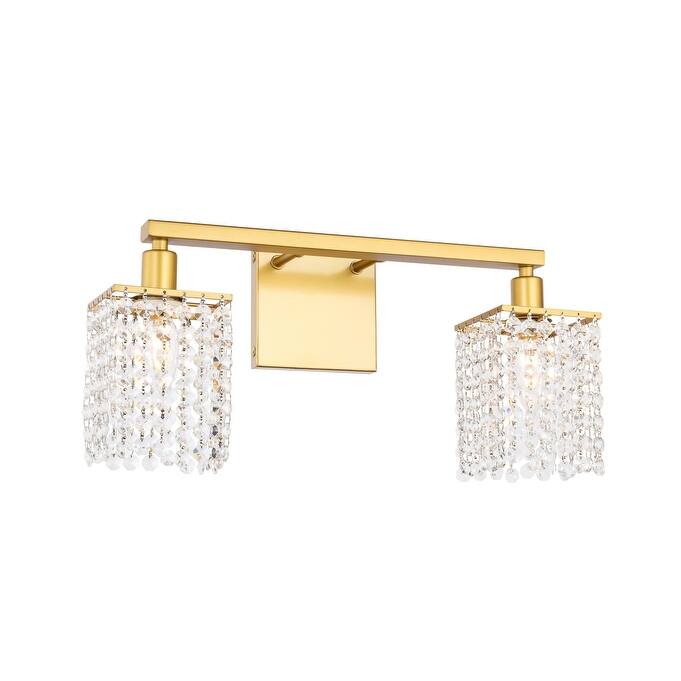 Olivia 2-light Glam Clear Crystals Vanity Light