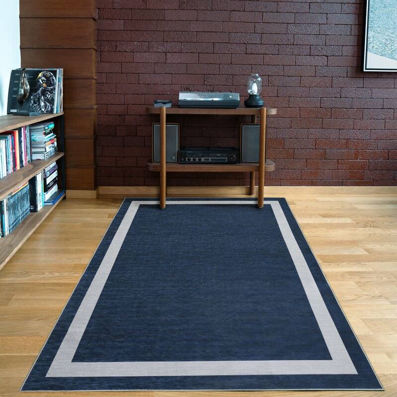 Machine Washable-Eco-Friendly Area Rug With Non-Slip Backing Everest Design
