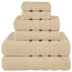 preview thumbnail 3 of 19, American Soft Linen Luxury 6 Piece Towel Set, 2 Bath Towels 2 Hand Towels 2 Washcloths, 100% Cotton Turkish Towels for Bathroom Beige