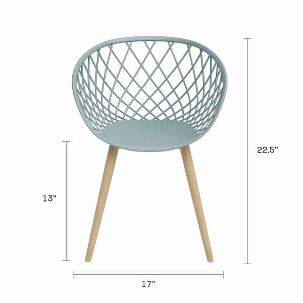 dimension image slide 6 of 8, Jamesdar Kurv Mid-Century Modern Lightweight Mini Chair (Set of 2)