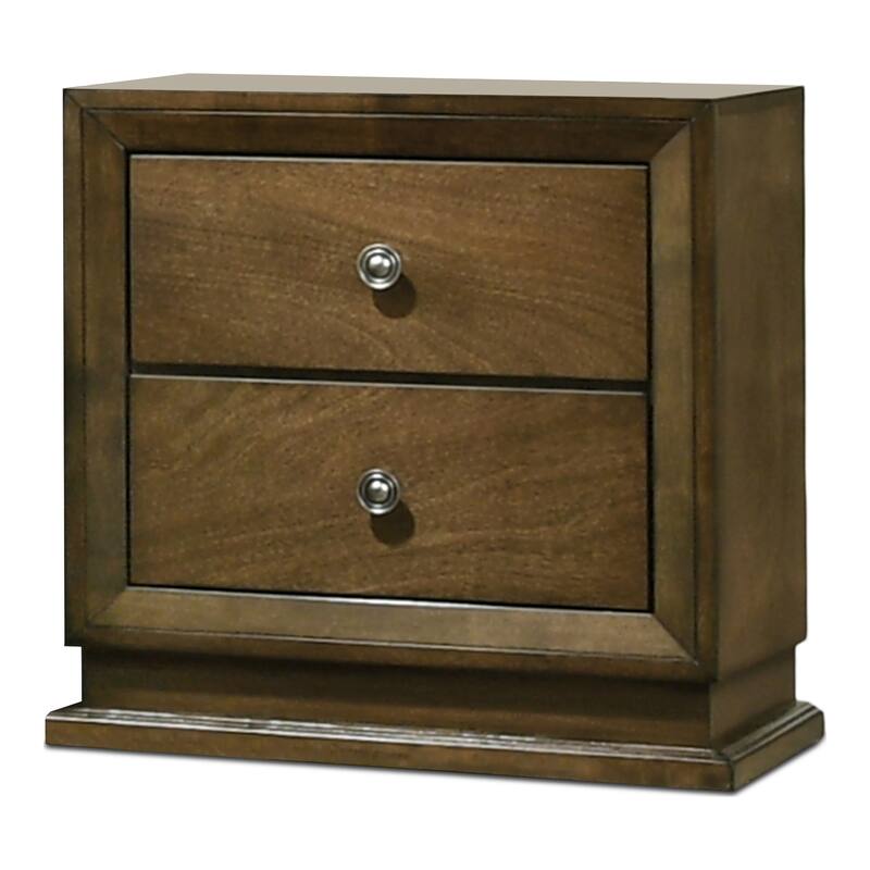 Furniture of America Igala 5-Piece Walnut Wood Panel Bedroom Set