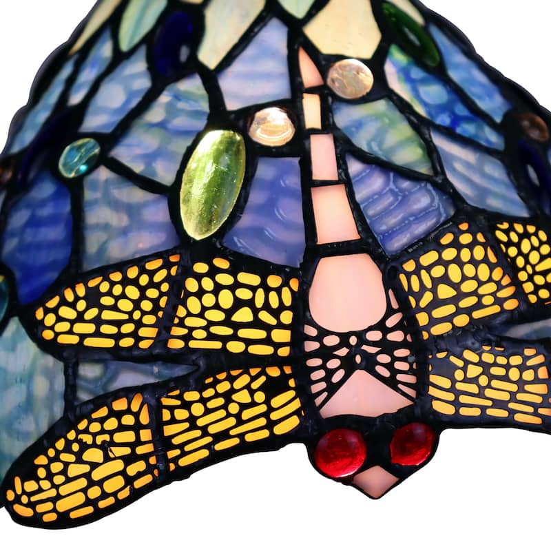 Tiffany-Style Dragonfly Design Accent/ Desk Lamp