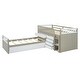 preview thumbnail 19 of 46, L-shaped Combination Twin Loft Bed and Twin Platform Bed with 7 Drawers and Full Guardrails for Bedroom