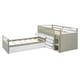 preview thumbnail 19 of 46, L-shaped Space-Saving Twin Loft and Twin Platform Bed with 7 Drawers and Full Guardrail,Loft and Platform Bed