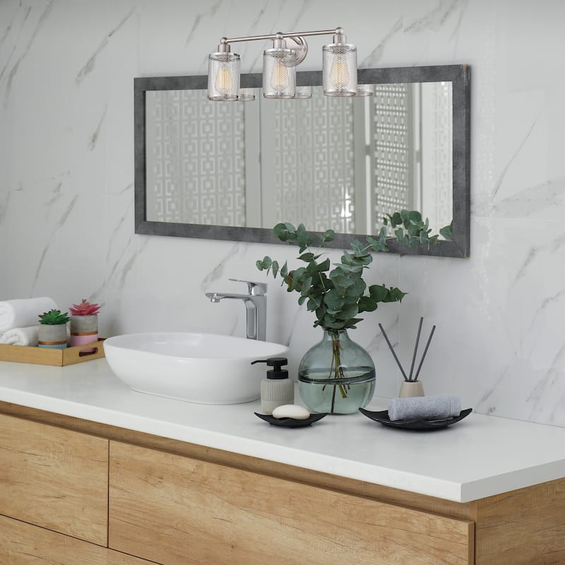 Eglo USA Verona 3-Light Vanity Bathlight in Brushed Nickel Finish - Brushed Nickel