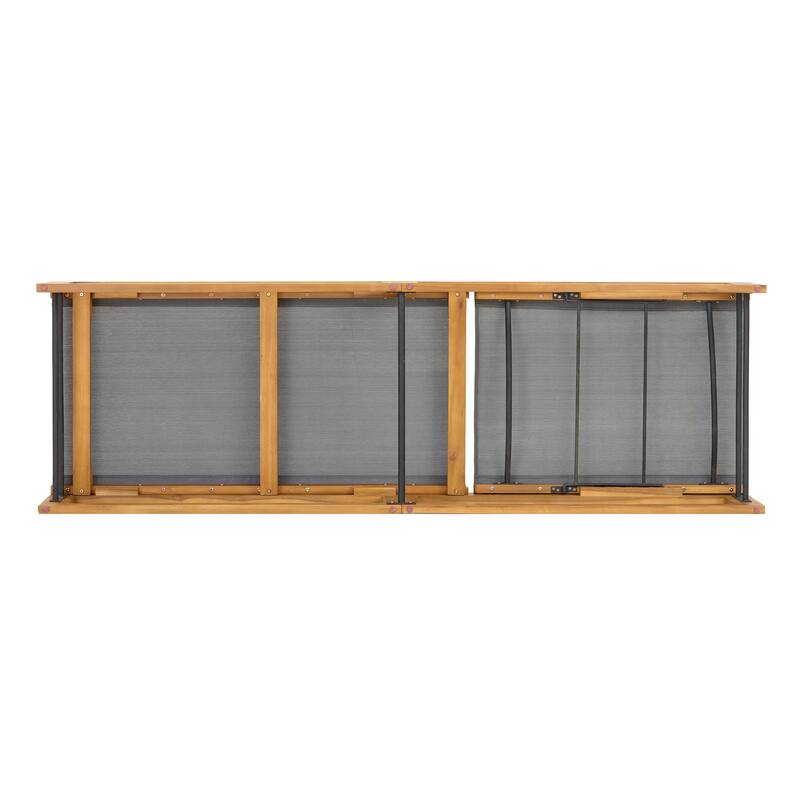 Emile Outdoor Mesh and Wood Chaise Lounge (Set of 2) by Christopher Knight Home