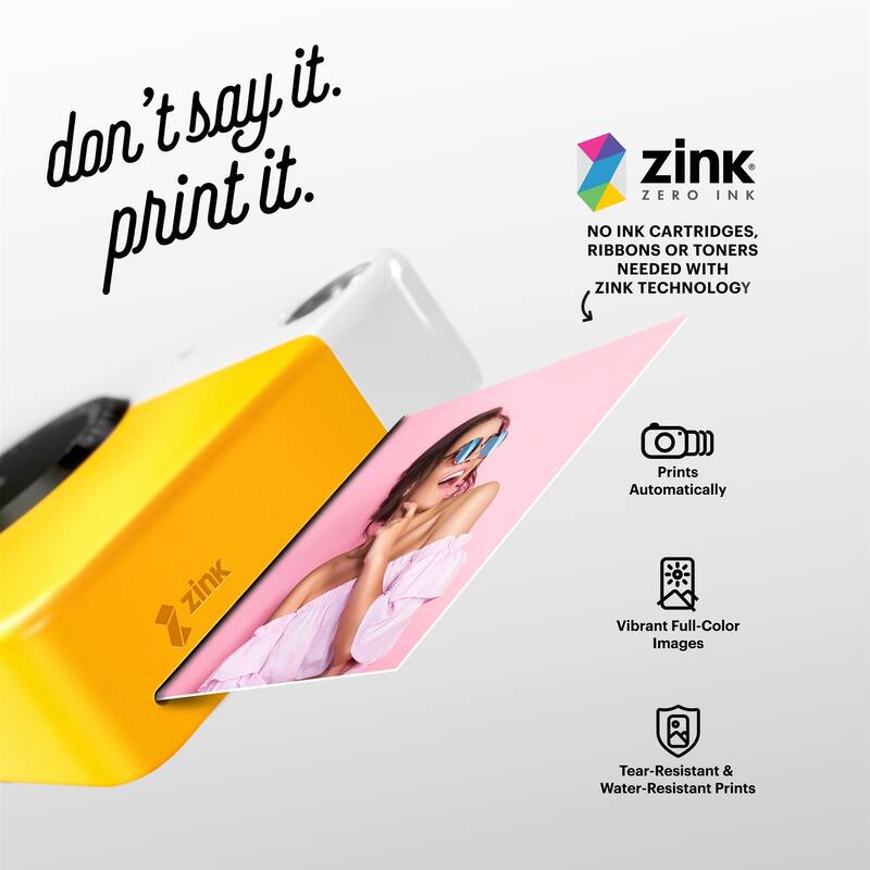 Kodak Printomatic 5MP Instant Print Camera & Zink Photo Paper (75 Sheets) Bundle - N/A