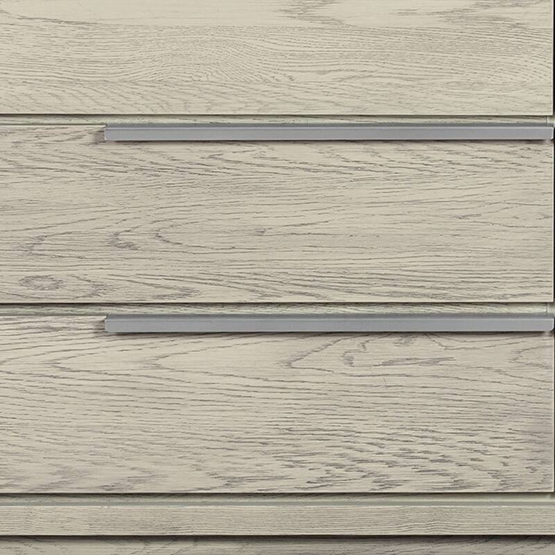 HomeRoots 63" Gray Solid Wood Six Drawer Double Dresser