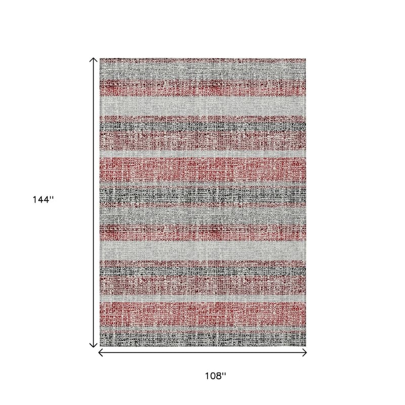 HomeRoots Striped Transitional Rectangle Outdoor Rug