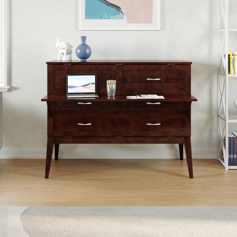 Northampton Full Murphy Bed Desk with Mattress