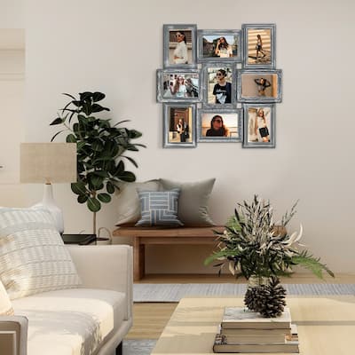 Hello Laura 9-Image Collage Photo Frame Light Gray Luxury Design