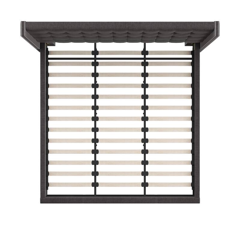 Marion Nailhead Wingback Tufted Upholstered Platform Bed by iNSPIRE Q Bold