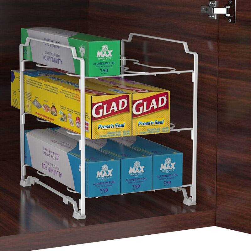 2 Pack Kitchen Wrap Organizer Rack