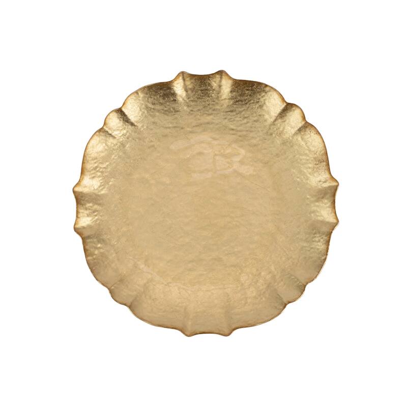 viva by VIETRI Baroque Glass Gold Salad Plate