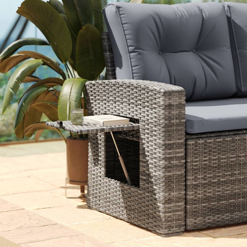 Indoor/Outdoor Conversation Set with Sofa and Table