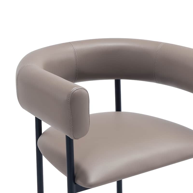Onda Vegan Leather Metal Upholstered Barstool