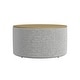 preview thumbnail 48 of 59, HomePop Round Storage Ottoman table with Wood Top