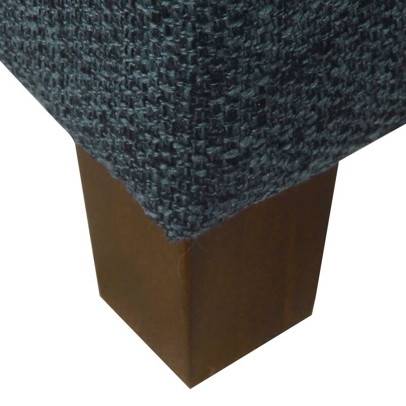 Square Tufted Storage Ottoman - Textured Navy