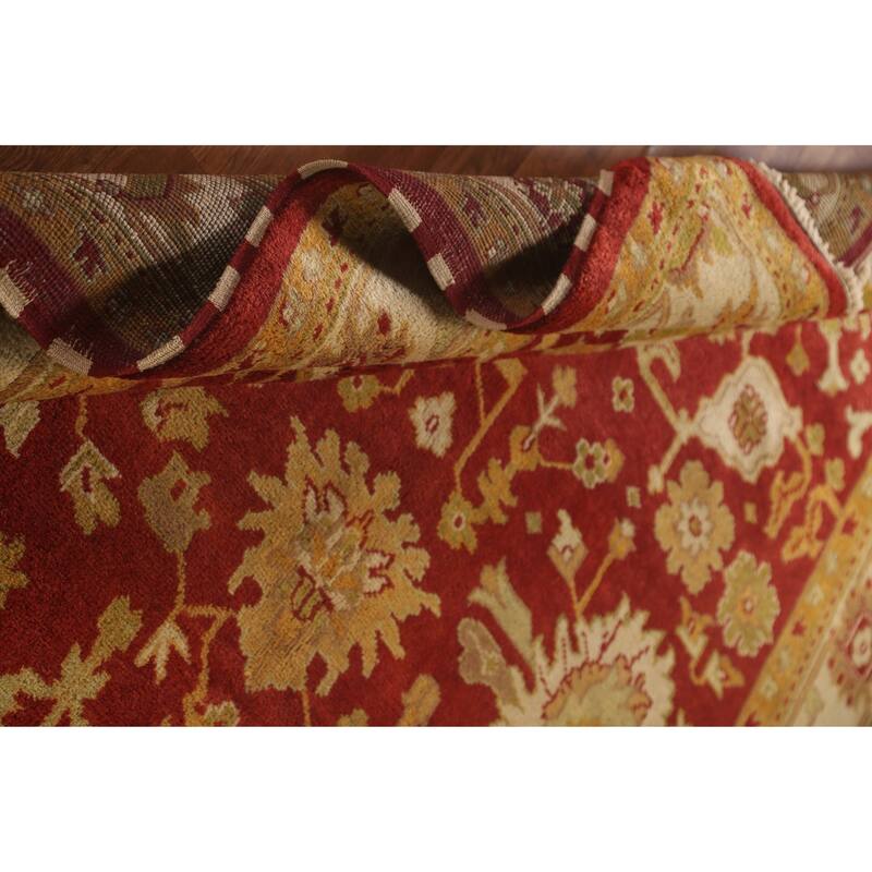 All-Over Agra Indian Area Rug Handmade Wool Carpet - 6'0"x 9'2"