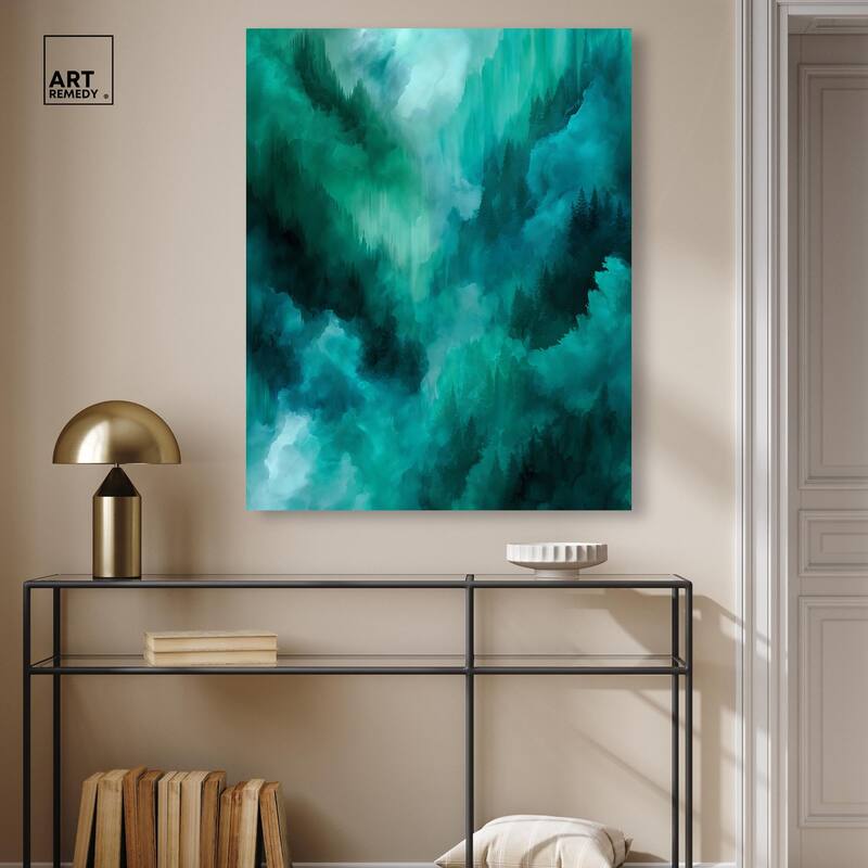 Textured Teal II Canvas by Art Remedy, Gallery Wrapped