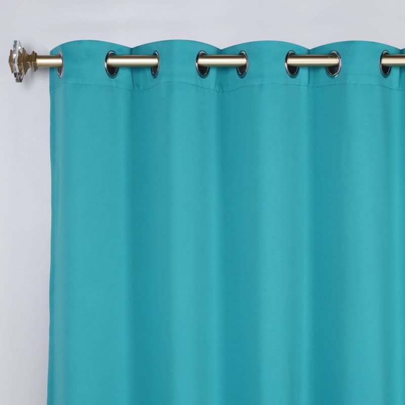 Superior Modern Solid Washable Room Darkening Curtains, Set of 2 Panels