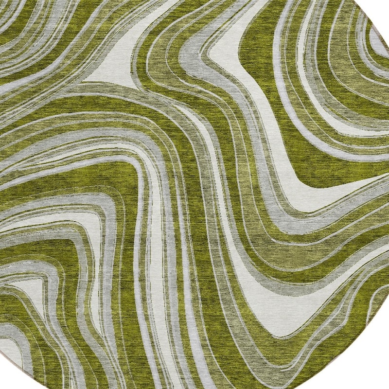 HomeRoots Abstract Transitional Rectangle Outdoor Rug