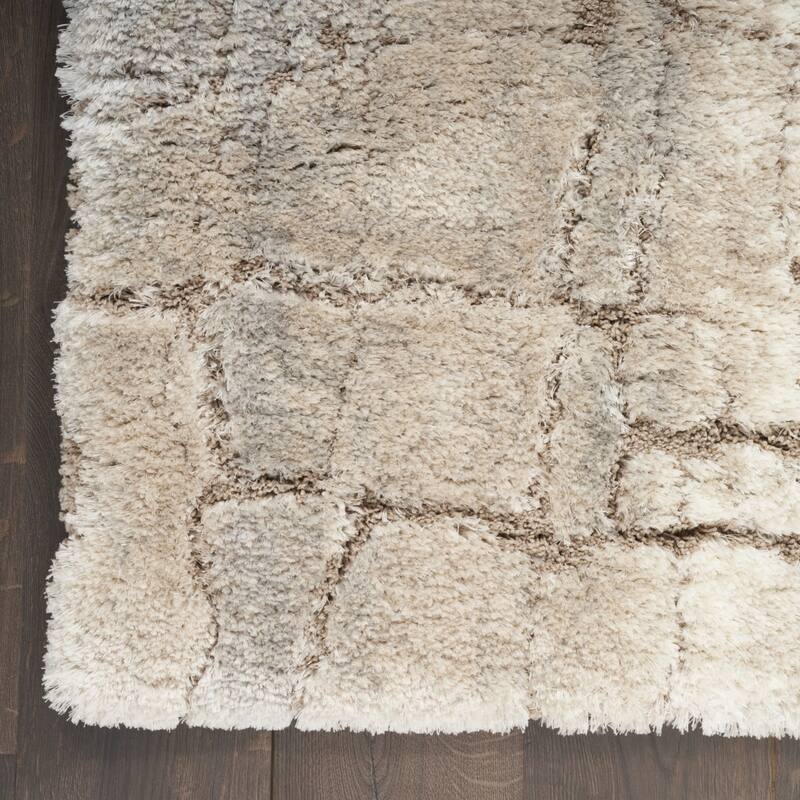 Fejel Power Loomed Abstract Modern Stain Resistant Soft Area Rug By HomeRoots - 110' X '79' X '1.58