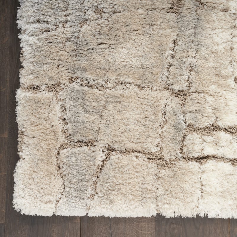 Hobe Power Loomed Abstract Modern Stain Resistant Soft Area Rug By HomeRoots - 118' X '94' X '1.58