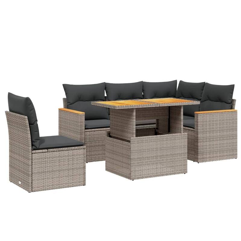 Outdoor 6-Piece Modular Sofa Set - 21.7 x 39.4 x 28.7 in