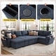 preview thumbnail 20 of 29, U-Shaped Convertible Sectional Sofa Bed with Storage Chaise by Harper&Bright Designs