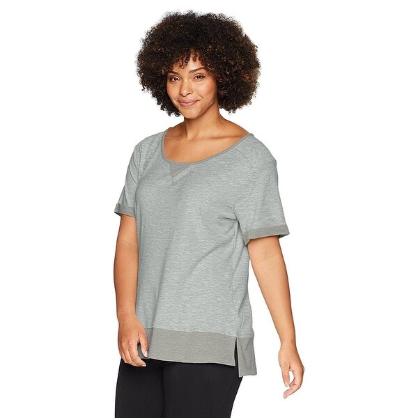 Columbia Women's Plus Size Easygoing Lite Tee, Flint Grey, 1X. Opens flyout.