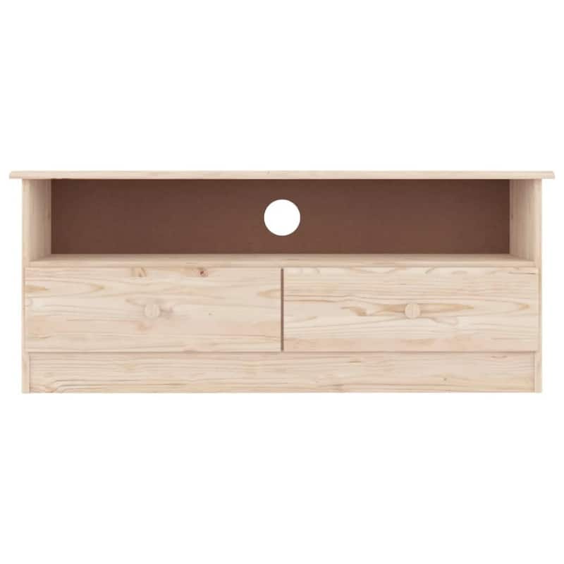 vidaXL TV Stand with Drawers ALTA 39.4"x13.8"x16.1" Solid Wood Pine - 39.4" x 13.8" x 16.1"