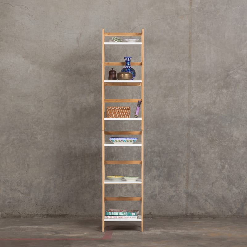 3 Tier Solid Bamboo Frame Stackable Tower Bookshelf