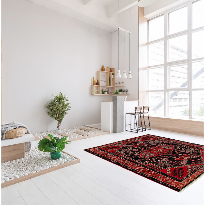 ECARPETGALLERY Hand-knotted Anadol Navy Wool Rug - 4'11 x 7'2