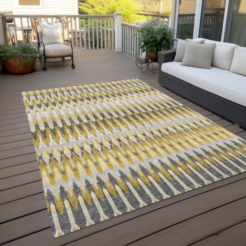 Machine Washable Indoor/ Outdoor Chantille Moroccan Rug