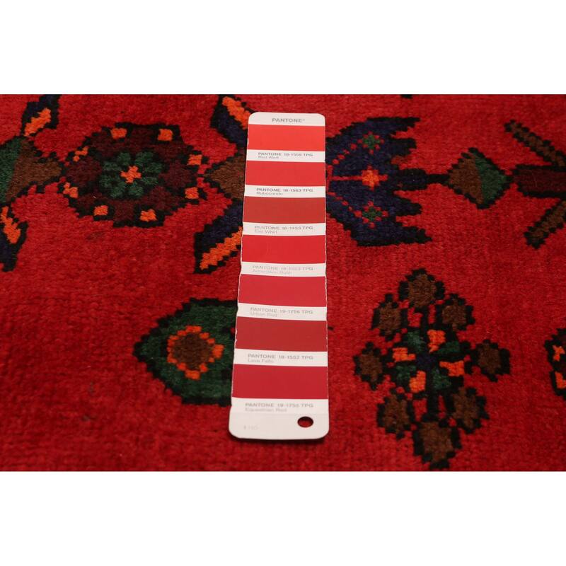 ECARPETGALLERY Hand-knotted Andelz Red Wool Rug - 4'1 x 8'0