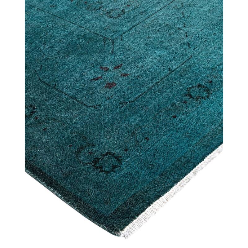 Vibrance One-of-a-Kind Hand-Knotted Area Rug - Blue, 11' 10" x 18' 10" - 11' 10" x 18' 10"