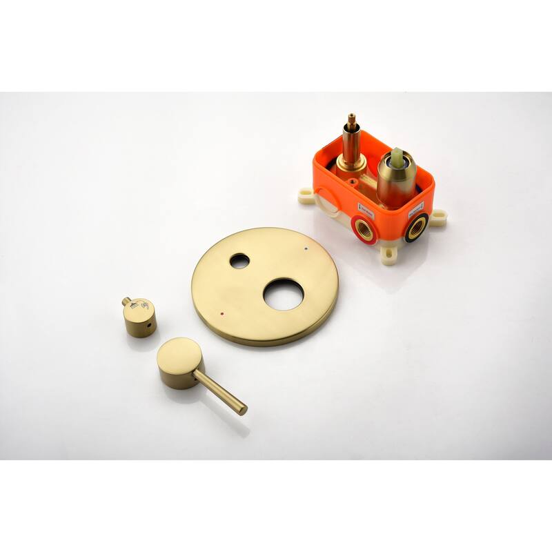 Shower System, Wall Mounted Shower Faucet Set with High Pressure 10"Stainless Steel Rain Shower head Handheld Shower Set