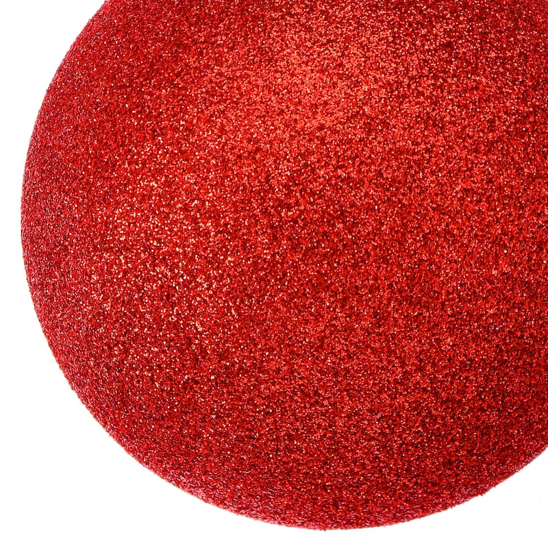 80mm Shatterproof Plastic Glitter Ball Set of 2