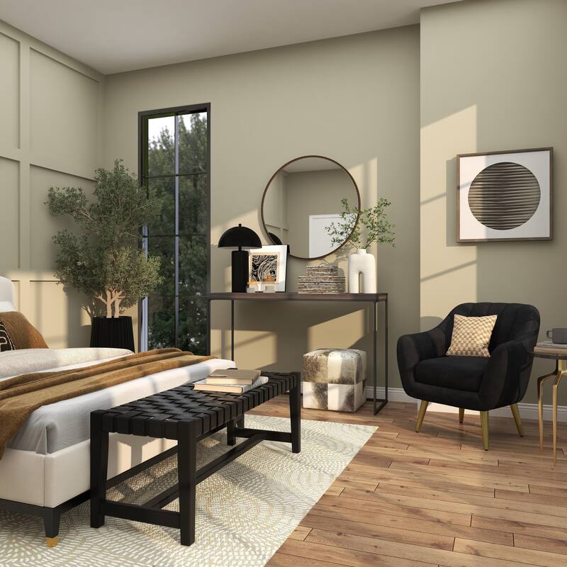 Black or Pink Polyester Living Room Accent Chair