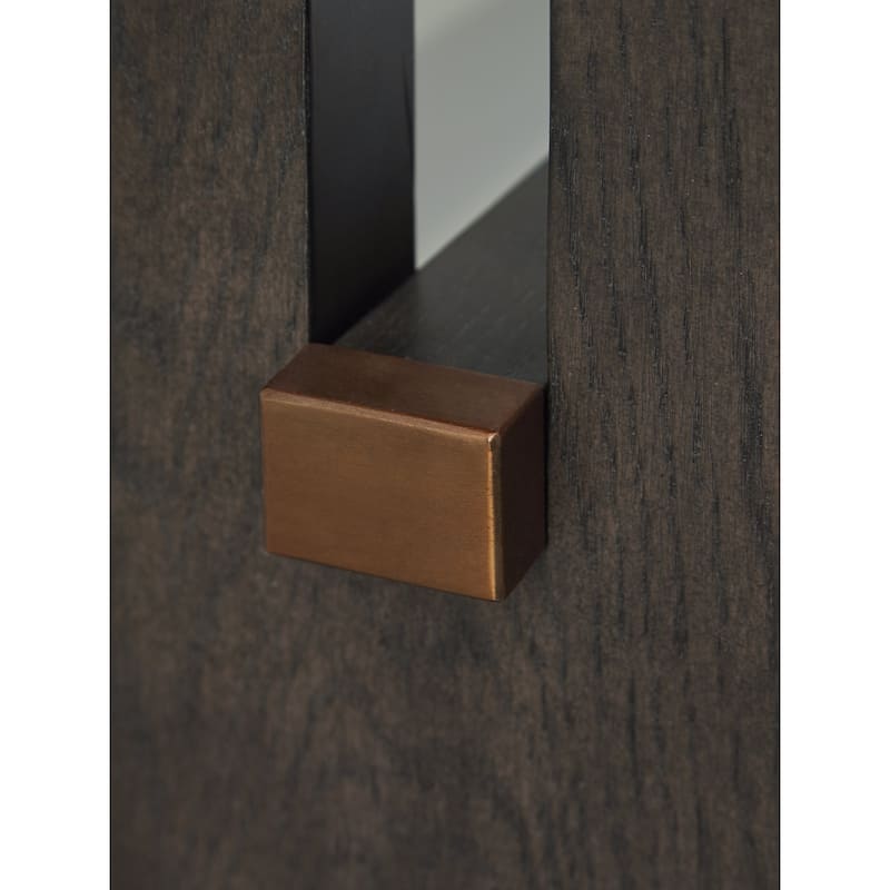 Signature Design by Ashley Burkhaus White / Dark Brown Sofa Table - 52"W x 16"D x 30"H