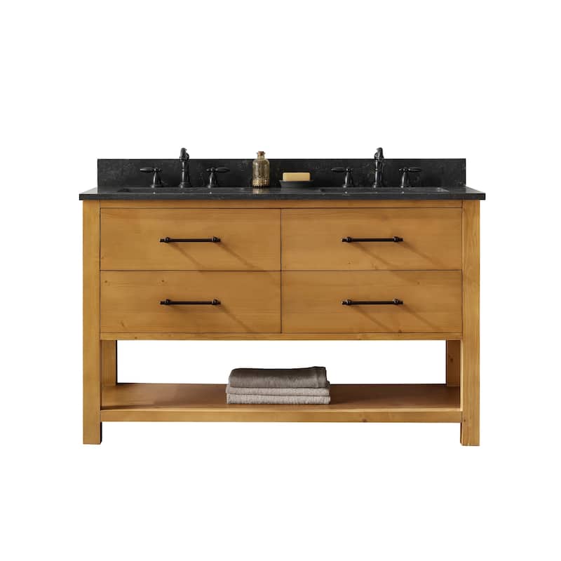 Sudio Design Bathroom Vanity Windwood Collection. - 54" Double Sink - Natural