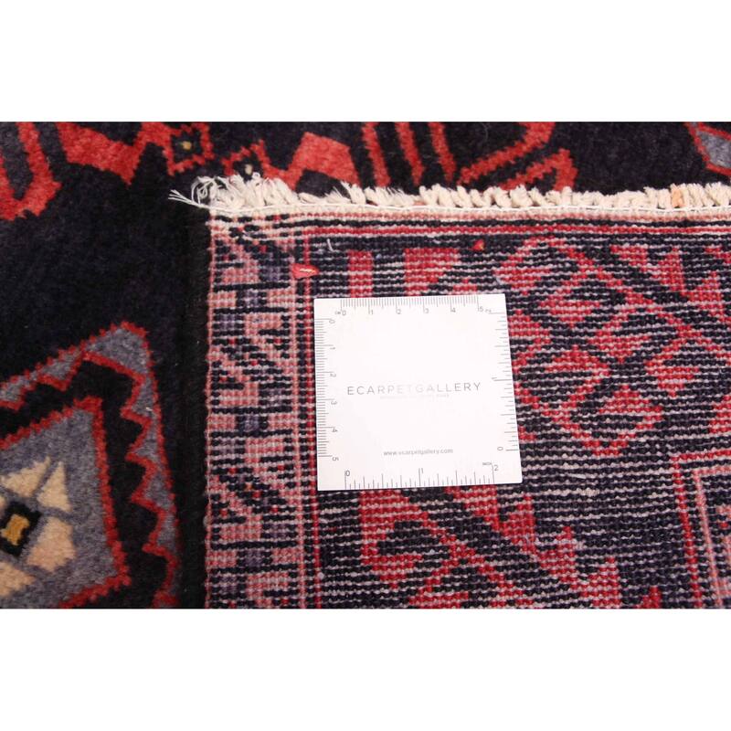 ECARPETGALLERY Hand-knotted Melis Vintage Dark Navy Wool Rug - 4'8 x 9'7