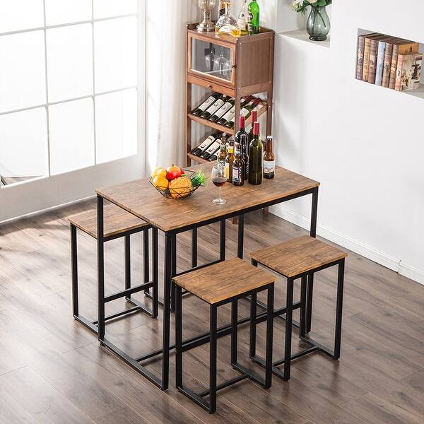 Shop Carbon Loft Harden Walnut Finish 5 Piece Counter Height Pub