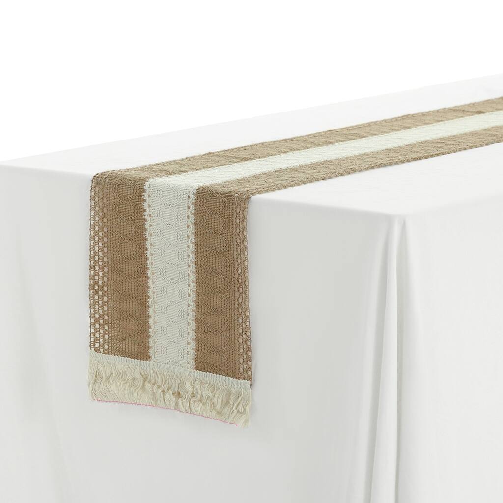1 Pack Boho Table Runner for Home Decor Rustic Table Runner with Tassels
