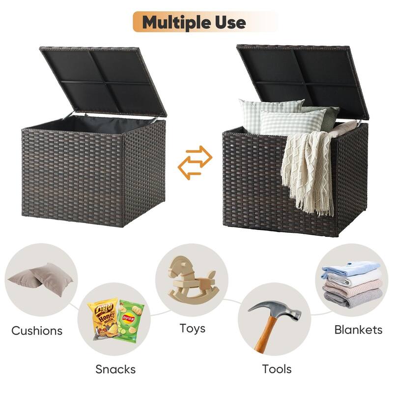 Patio Outdoor Patio Storage Box Waterproof Table