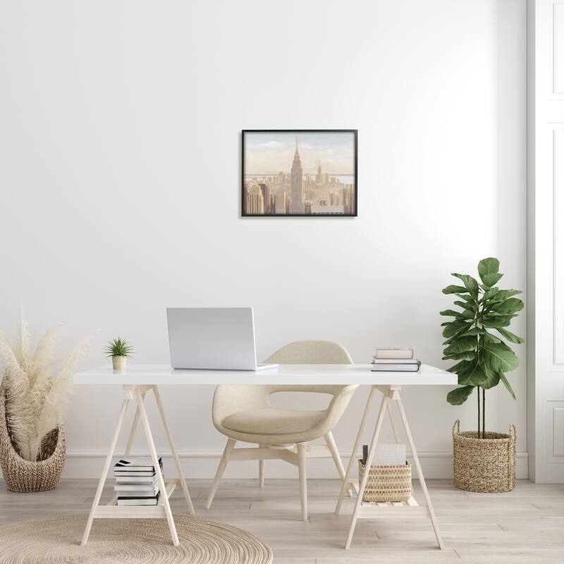 Stupell Manhattan Dawn Painting Framed Giclee Art Design by James Wiens
